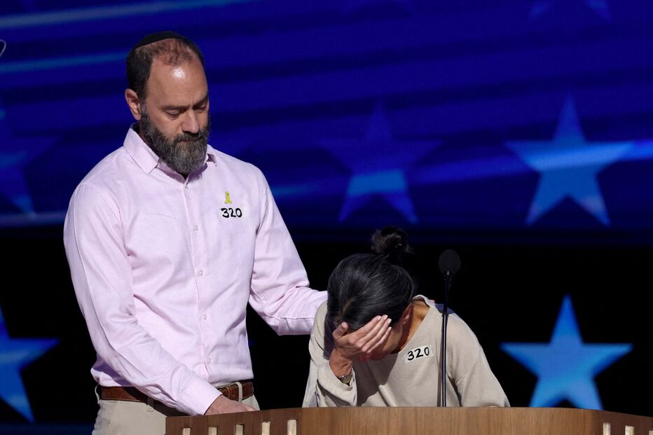 Os pais de Hersh Goldberg-Polin na Convenção Nacional Democrata
