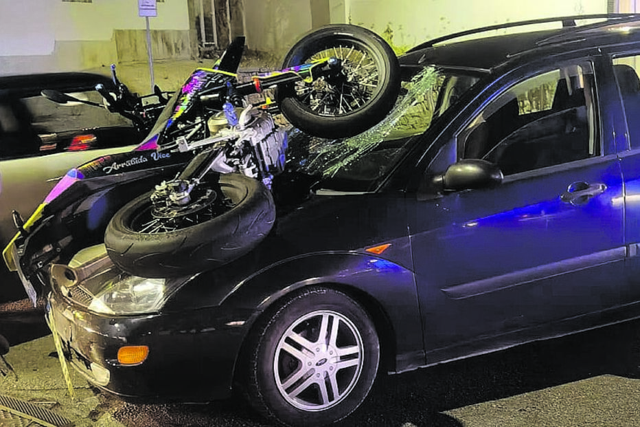 Acidente aparatoso em Sesimbra