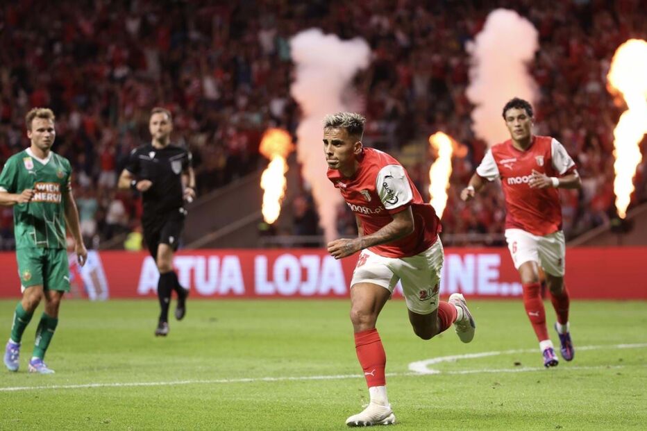 Jogo da primeira mão entre Rapid Viena e Sp. Braga