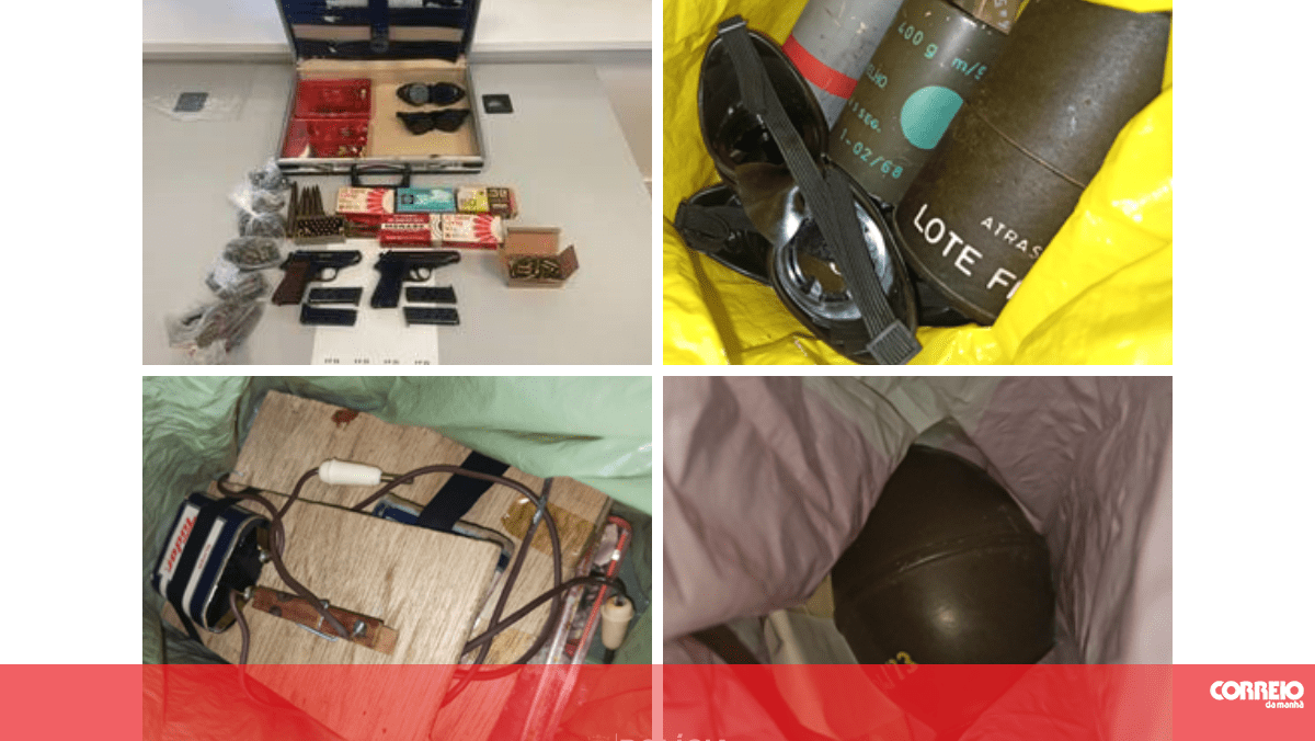 Arsenal de guerra encontrado em casa de morto. Tinha sistemas para ativar bombas improvisadas