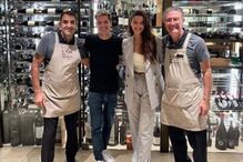 A foto de Ivo Lucas e Joana Aguiar no restaurante Solar dos Presuntos, em Lisboa