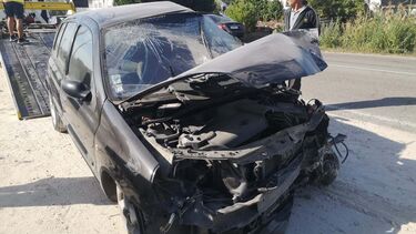 Idoso ferido em colisão entre carro e camião na EN109 em Vagos