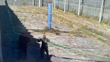 Escada usada pelos fugitivos