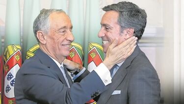 Marcelo Rebelo de Sousa com o filho, Nuno Rebelo de Sousa