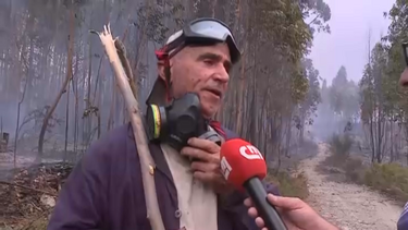 “Andamos à sorte de Deus”: Habitante de Paredes afirma estar desde madrugada a tentar apagar chamas