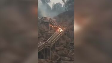 Fogo chegou aos Passadiços do Paiva. Veja as imagens