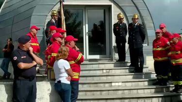 Dor e emoção na despedida dos bombeiros Sónia, Susana e Paulo