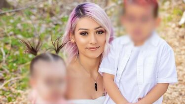 Erika Diarte-Carr com os filhos