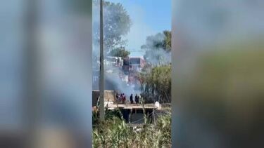 Foco de incêndio mobiliza meio aéreo no Monte da Caparica em Almada