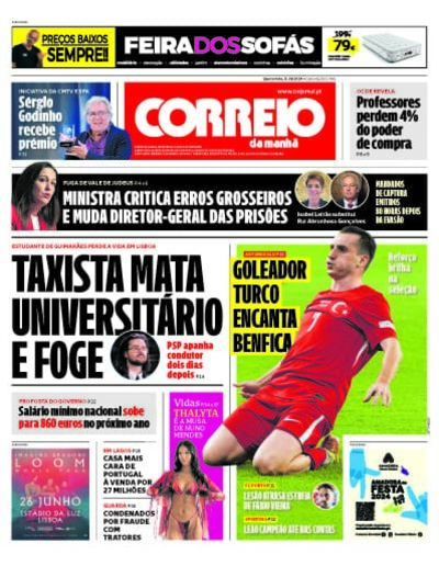 Capa de quarta-feira, 11 de setembro de 2024