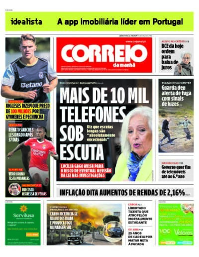 Capa de quinta-feira, 12 de setembro de 2024