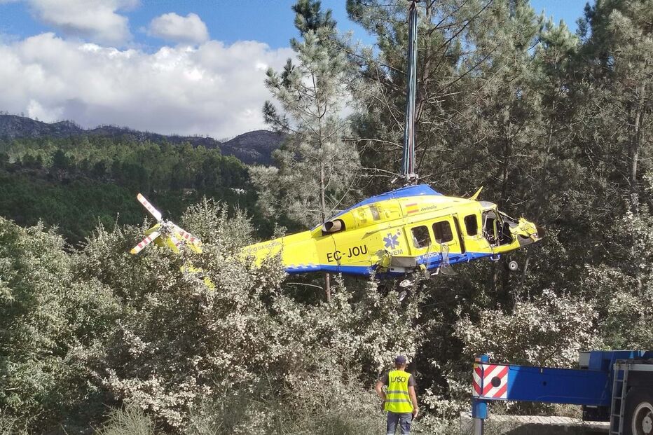 Já foi removido o helicóptero que sofreu um acidente em Mondim de Basto 