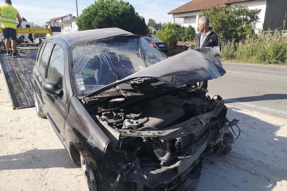 Idoso ferido em colisão entre carro e camião na EN109 em Vagos