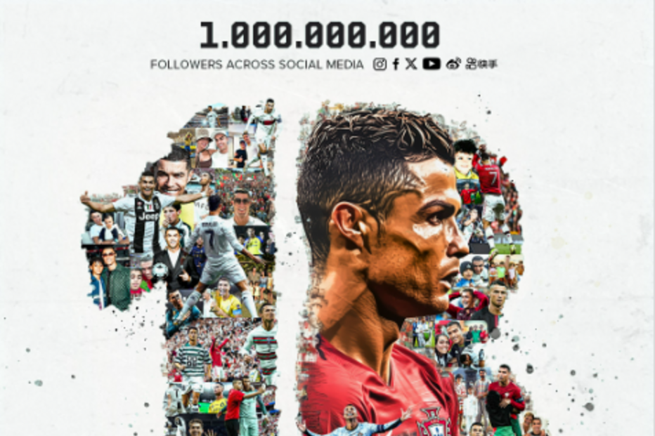Cristiano Ronaldo bate mais um recorde e chega a 1 bilhão de seguidores em cinco plataformas 