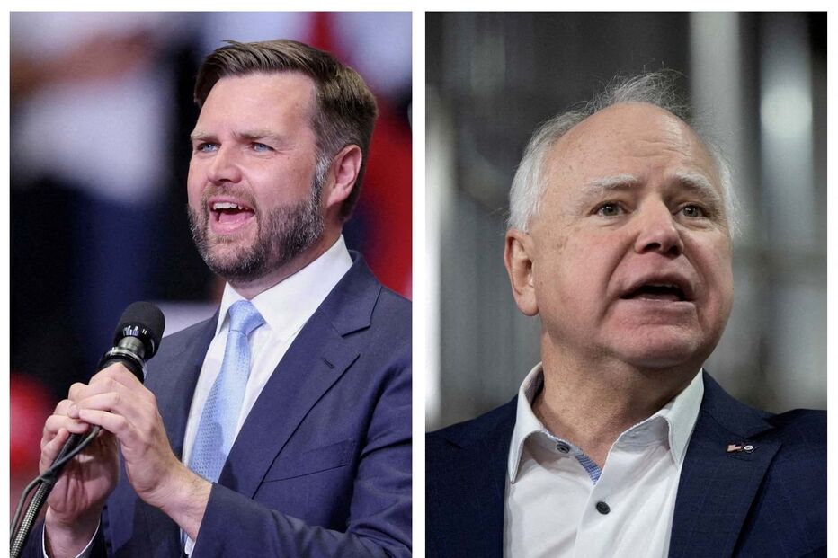  J.D. Vance e Tim Walz