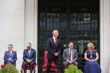 Marcelo Rebelo de Sousa, Luís Montenegro, José Pedro Aguiar-Branco e Carlos Moedas nas cerimónias da Implantação da República em 2024