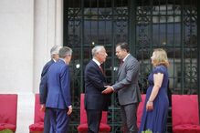 Marcelo Rebelo de Sousa, Luís Montenegro, José Pedro Aguiar-Branco e Carlos Moedas nas cerimónias da Implantação da República em 2024