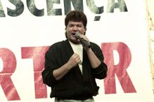 Marco Paulo durante programa 'Despertar' da Rádio Renascença no Campo Pequeno em 1983