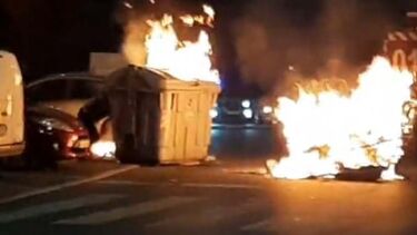 Caixotes incendiados no Monte Abraão