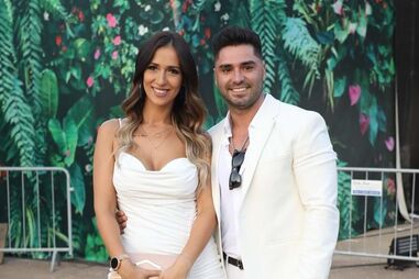 Leandro e a antiga companheira Doina Stratulat