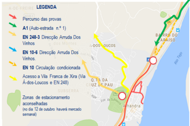 Taça do Mundo de Paratriatlo condiciona trânsito em Vila Franca de Xira nos dias 11 e 12 de outubro