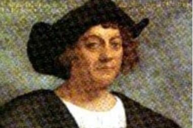 Quadro com retrato de Cristovão Colombo