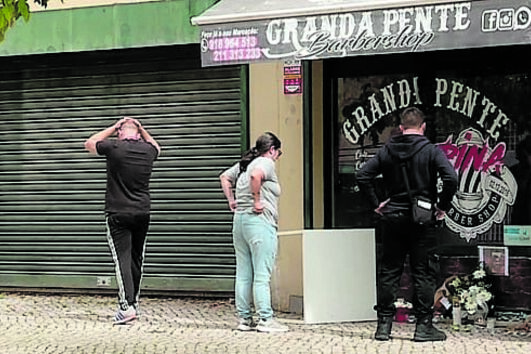Barbearia de Carlos Pina, onde ocorreu o crime