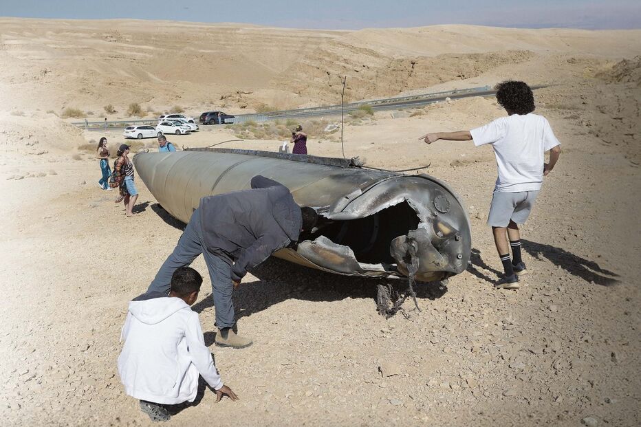 Destroços de míssil iraniano no Sul de Israel