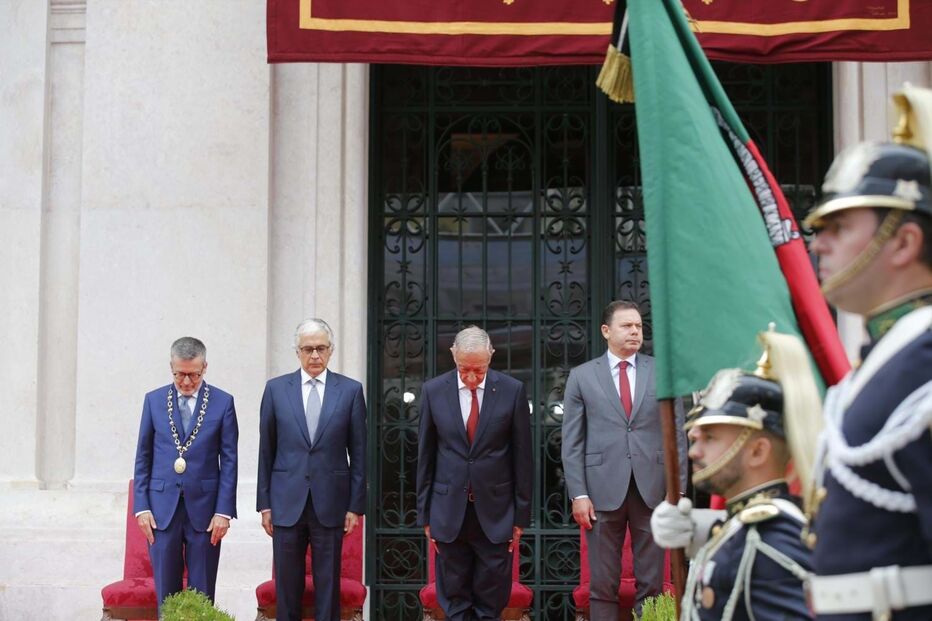 Marcelo Rebelo de Sousa, Luís Montenegro, José Pedro Aguiar-Branco e Carlos Moedas nas cerimónias da Implantação da República em 2024