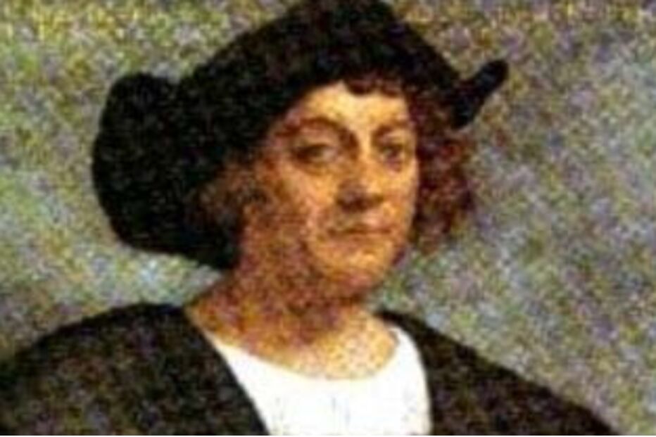 Quadro com retrato de Cristovão Colombo