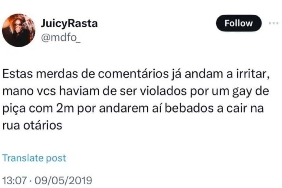 Comentários homofóbicos de Maycon