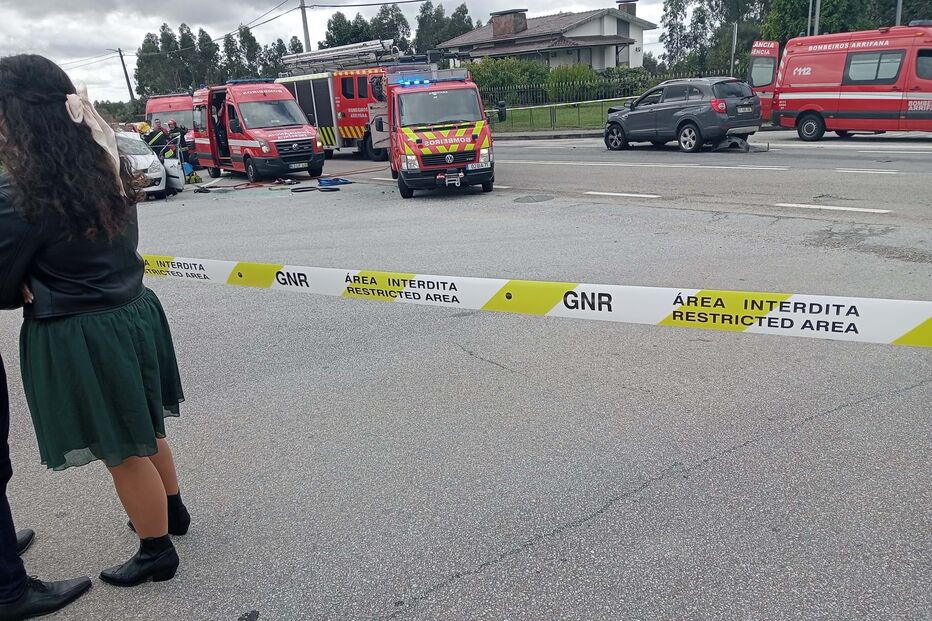 Despiste da moto em Ovar