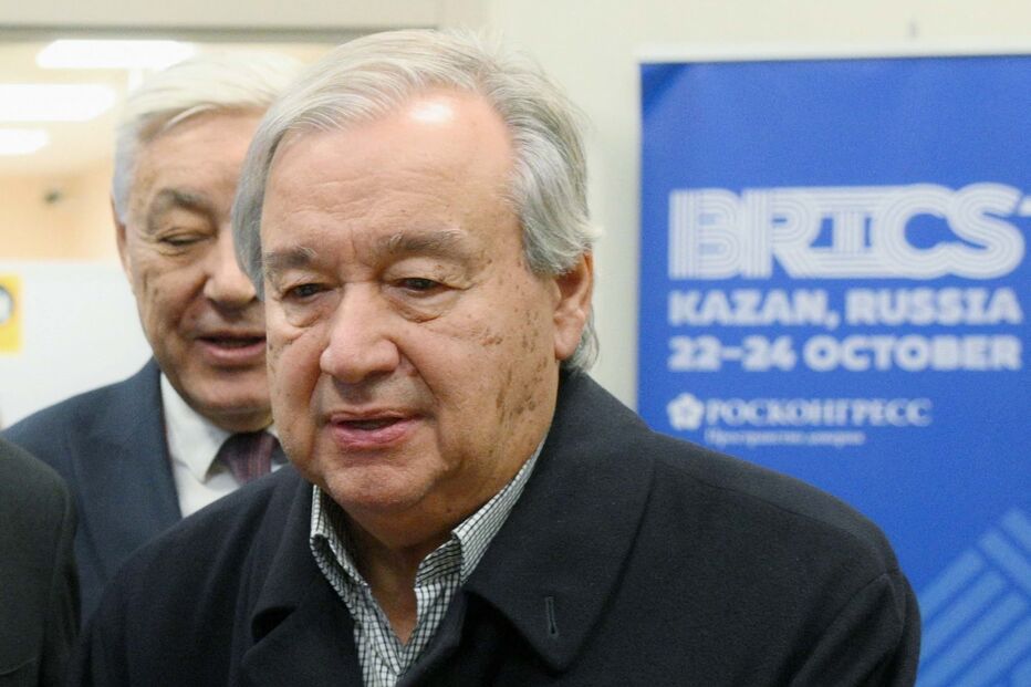 Guterres chega à Rússia para participar na cimeira dos BRICS e reunir-se com Putin
