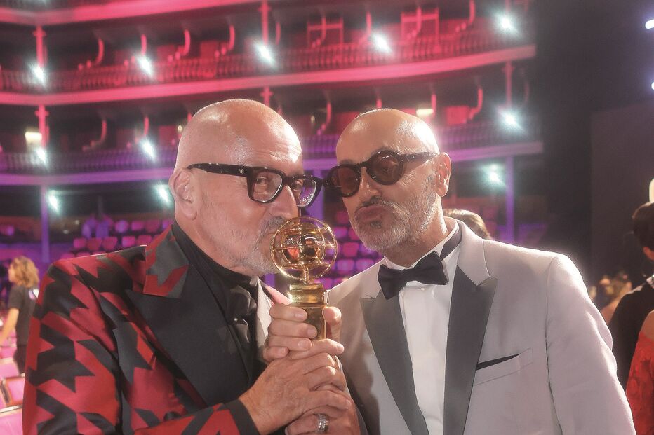 Manuel Luís Goucha e Rui Oliveira nos Globos de Ouro