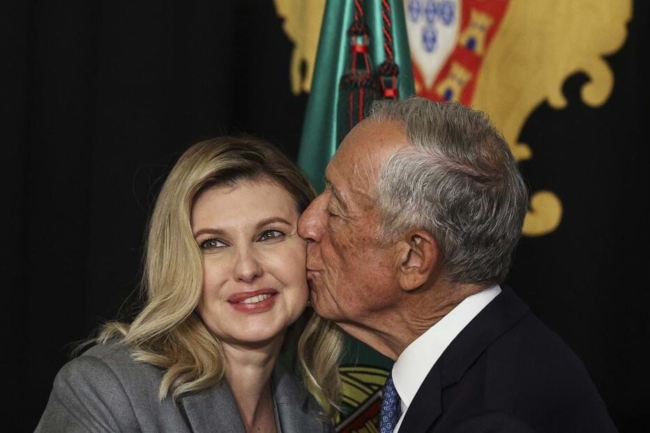 Marcelo Rebelo de Sousa e Olena Zelenska 