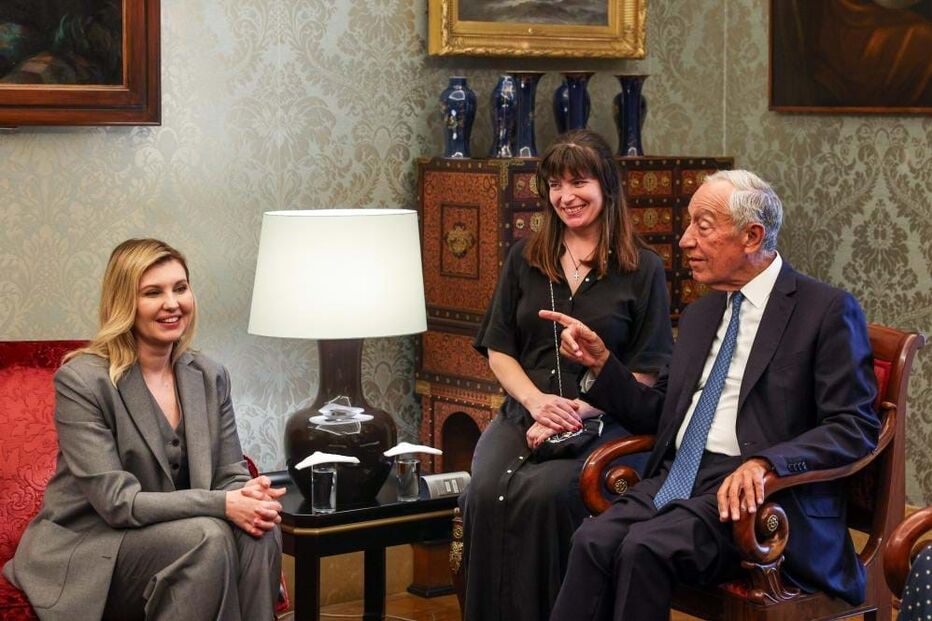 Marcelo Rebelo de Sousa e Olena Zelenska 