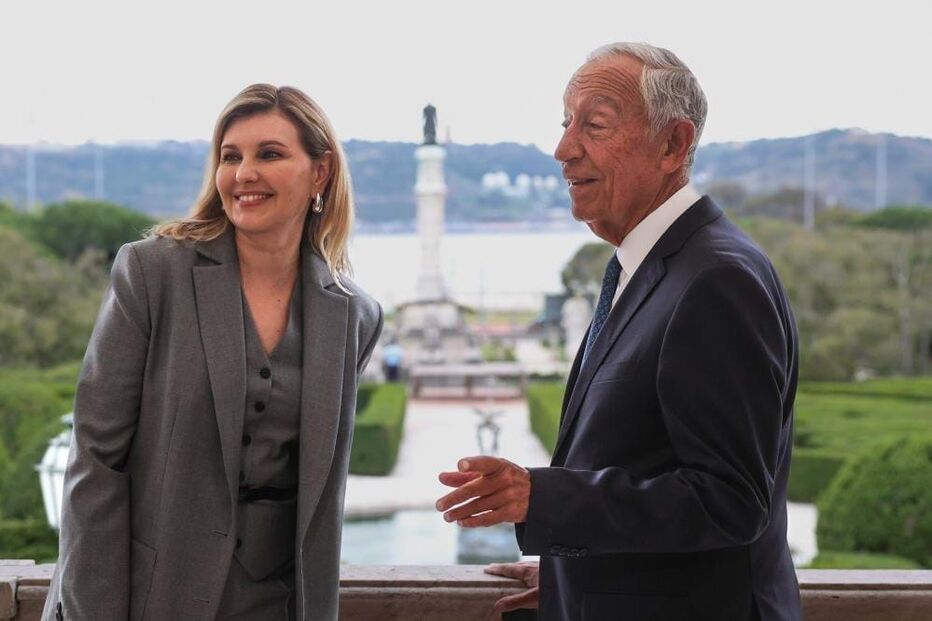 Marcelo Rebelo de Sousa e Olena Zelenska 