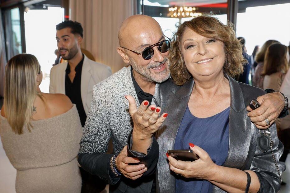 Rui Oliveira e Maya durante apresentação da Rádio do Correio da Manhã