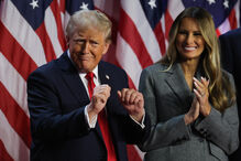 Donald Trump durante o discurso de vitória