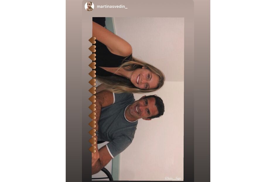 Martina Svedin assinala aniversário de Luís Figo