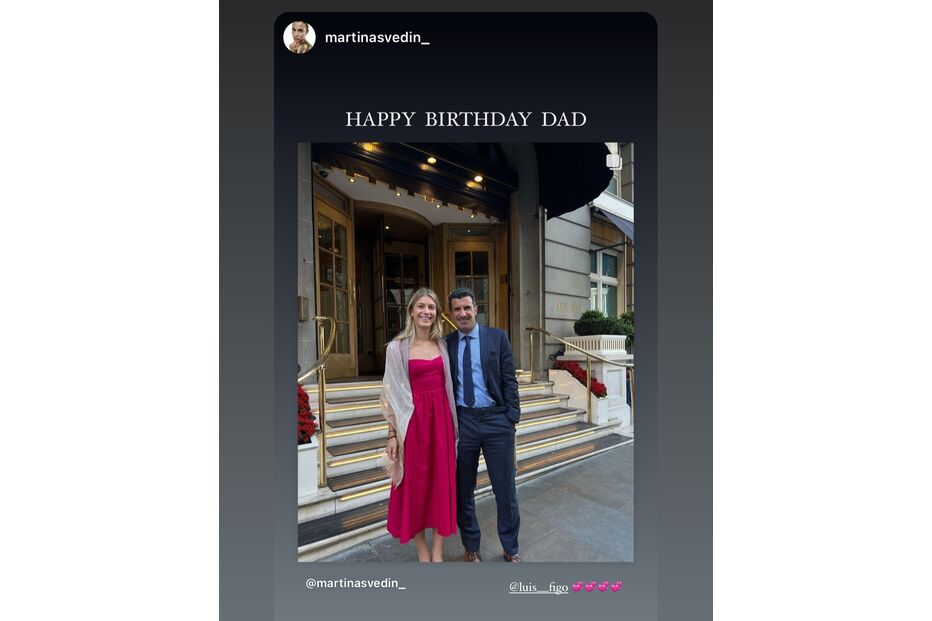 Martina Svedin assinala aniversário de Luís Figo