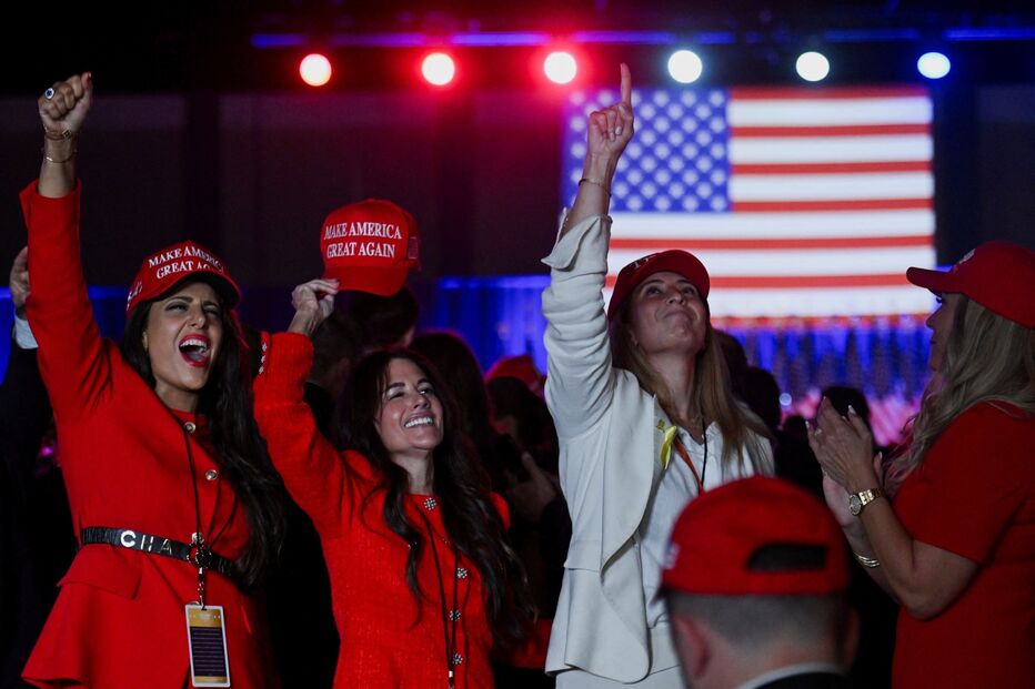 Apoiantes de Donald Trump em clima de festa
