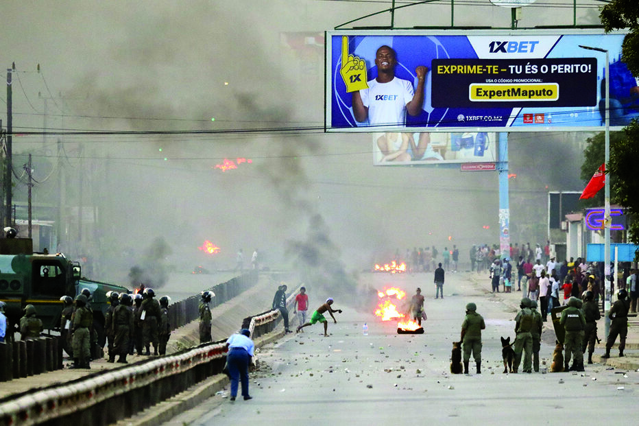 Protestos em Maputo na sequência da crise eleitoral em Moçambique