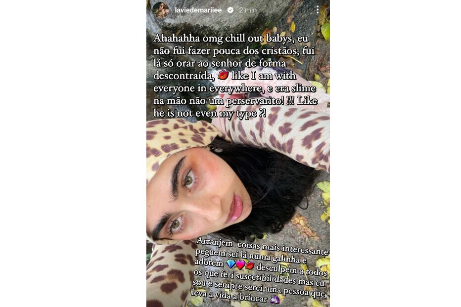 Marie fala sobre polémica em Igreja