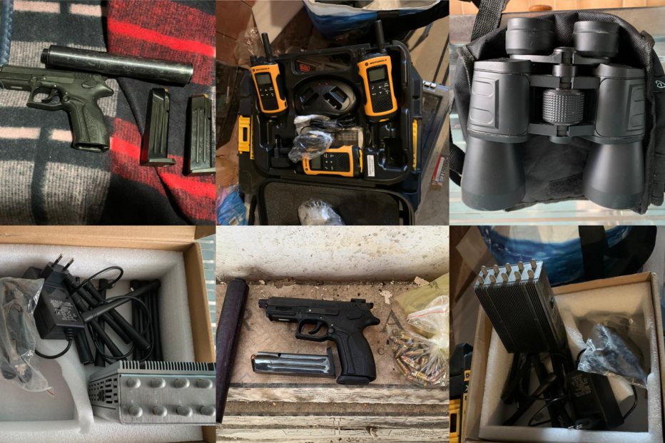 Material apreendido em casebre onde Fernando Ferreira esteve escondido