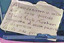 Bilhete deixado em carro