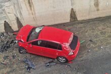 Carro despista-se e cai para a zona das comportas da Barragem do Beliche