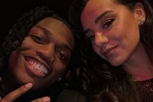 Rafael Leão e Inês Rebelo