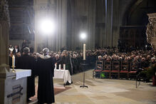 Serviço memorial em Magdeburgo