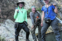 Nadja Drabon (à direita) com David Madrigal Trejo e Oyku Mete